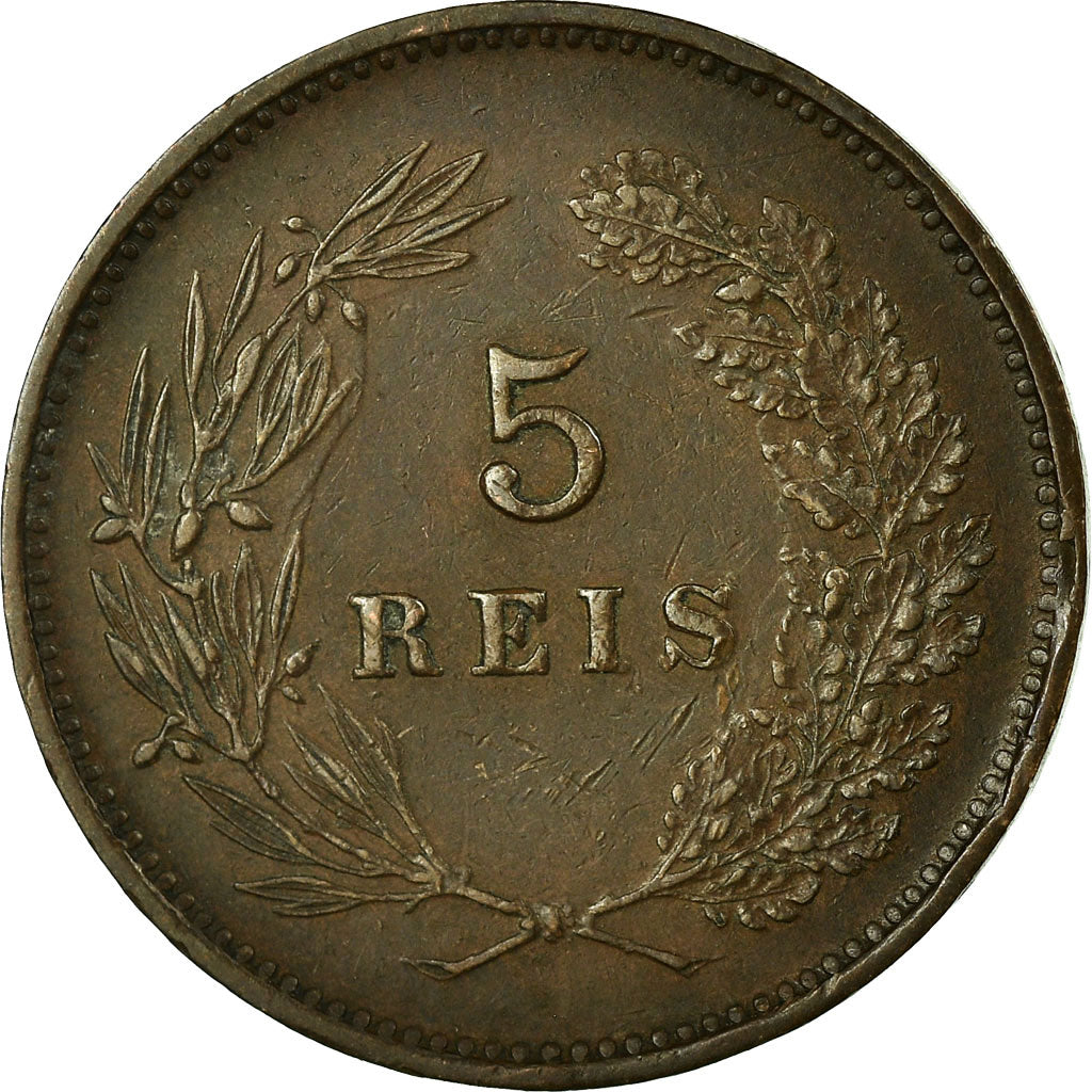 Moneta, Portogallo, Carlos I, 5 Reis, 1899, MB+, Bronzo, KM:530