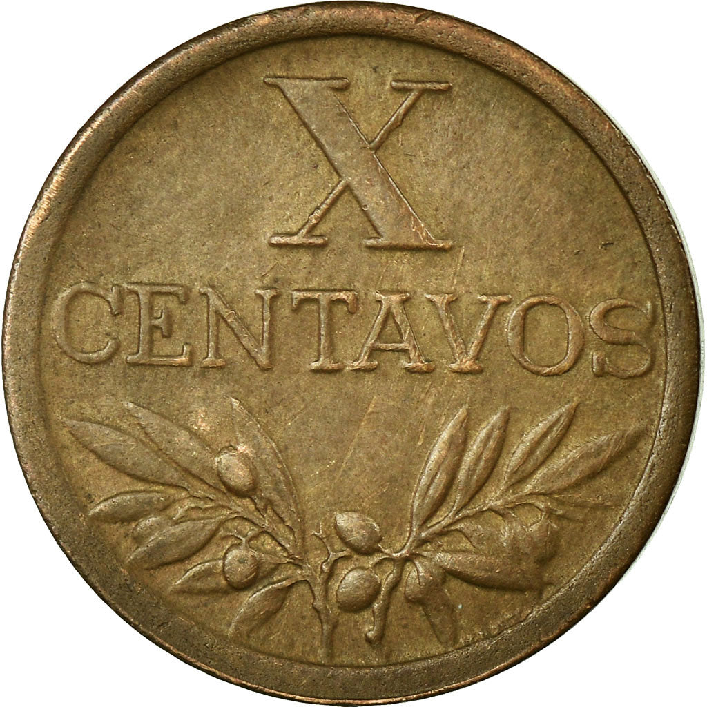 Coin, Portugal, 10 Centavos, 1951, VF(30-35), Bronze, KM:583
