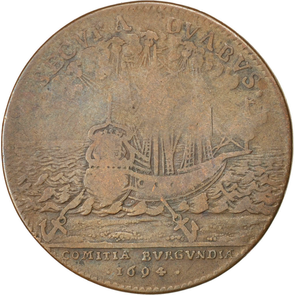 France, Royal, Token, VF(30-35), Copper, 30, Feuardent #9823, 8.20