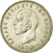 Coin, Greece, Paul I, 20 Drachmai, 1960, VF(30-35), Silver, KM:85
