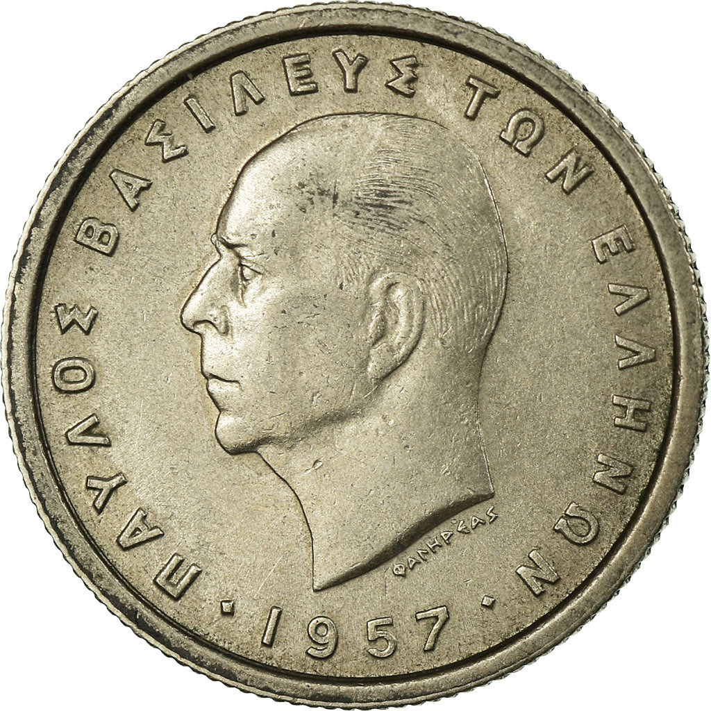 Coin, Greece, Paul I, 50 Lepta, 1957, EF(40-45), Copper-nickel, KM:80