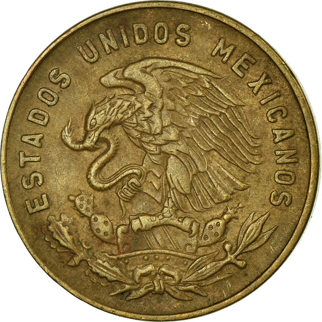 Moeda, México, 5 Centavos, 1956, Mexico City, VF(30-35), Latão, KM:426