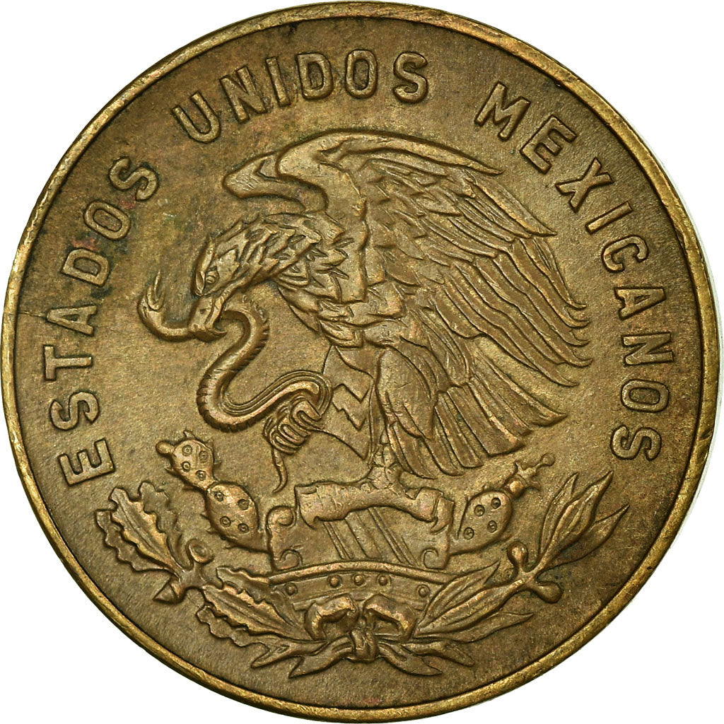 Coin, Mexico, 5 Centavos, 1956, Mexico City, EF(40-45), Brass, KM:426