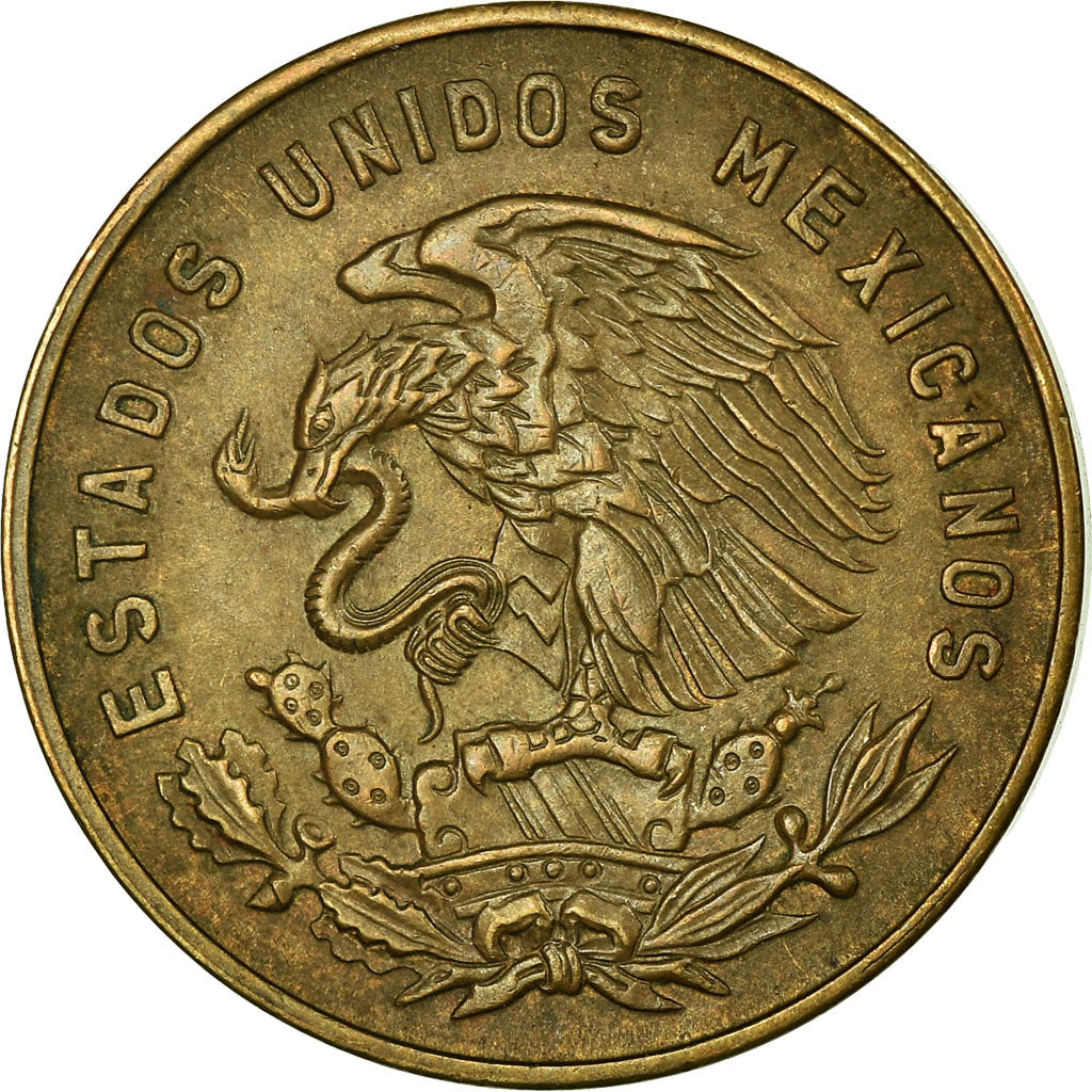 Coin, Mexico, 5 Centavos, 1957, Mexico City, EF(40-45), Brass, KM:426