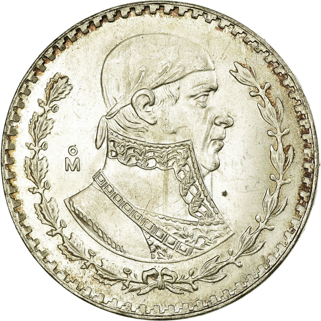 Moneda, México, Peso, 1957, Mexico City, BC+, Plata, KM:459