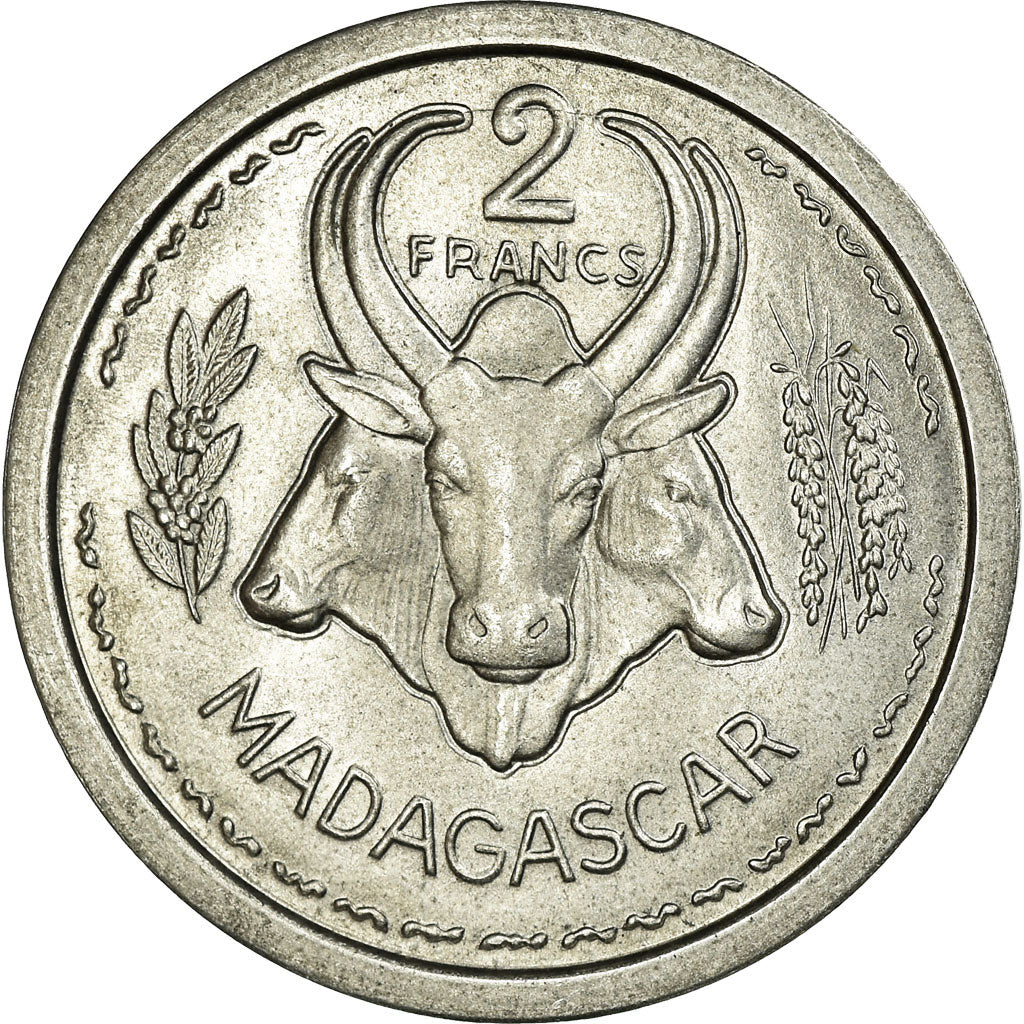 Moneta, Madagascar, 2 Francs, 1948, Paris, BB, Alluminio, KM:4