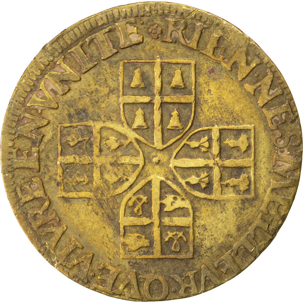 France, Royal, Token, AU(50-53), Copper, 28, Feuardent #5001, 4.40