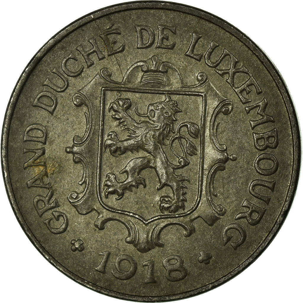 Coin, Luxembourg, Charlotte, 10 Centimes, 1918, EF(40-45), Iron, KM:31