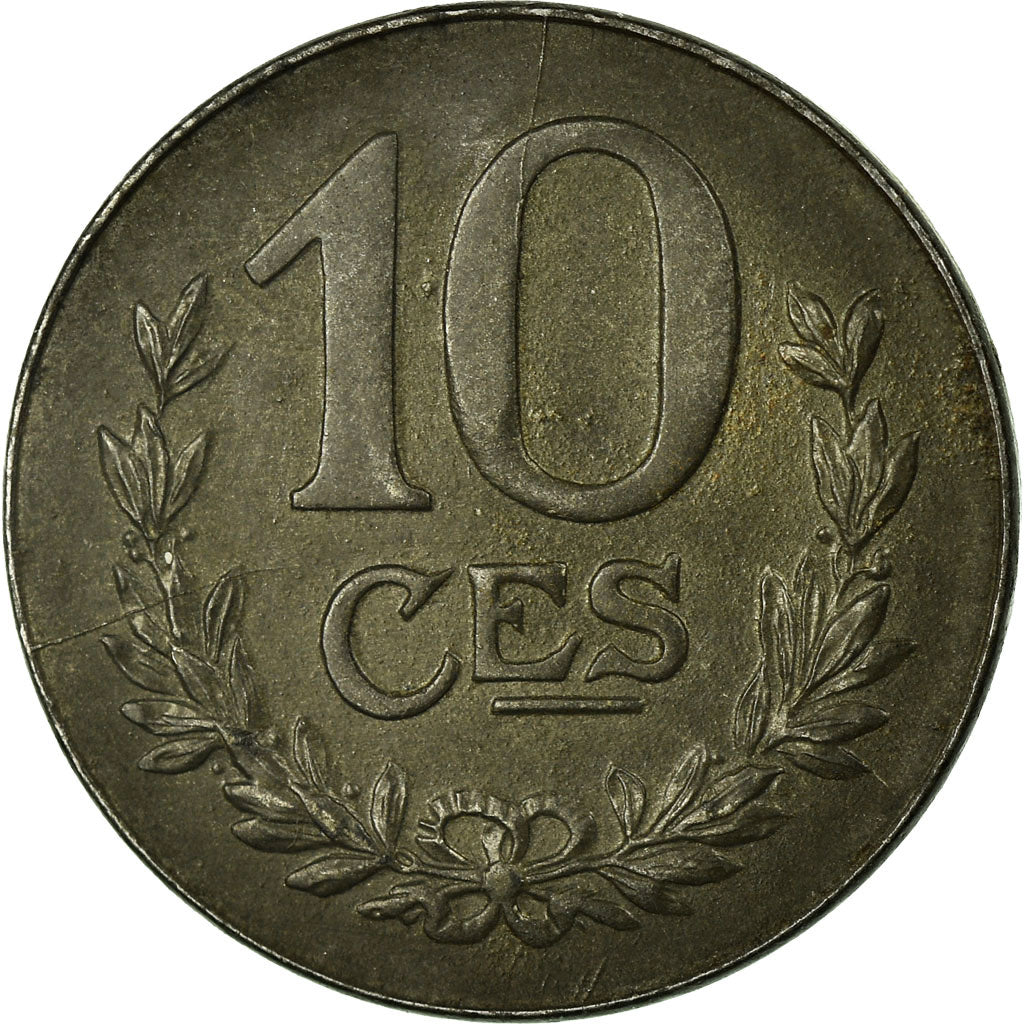 Coin, Luxembourg, Charlotte, 10 Centimes, 1918, EF(40-45), Iron, KM:31