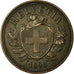 Coin, Switzerland, 2 Rappen, 1893, Bern, VF(30-35), Bronze, KM:4.2