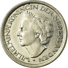Coin, Netherlands, Wilhelmina I, 25 Cents, 1948, EF(40-45), Nickel, KM:178