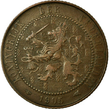 Coin, Netherlands, Wilhelmina I, 2-1/2 Cent, 1905, VF(30-35), Bronze, KM:134