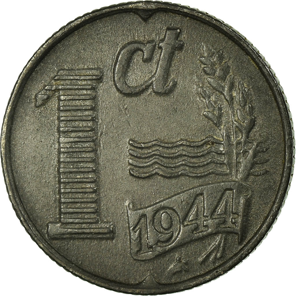 Coin, Netherlands, Wilhelmina I, Cent, 1944, VF(30-35), Zinc, KM:170