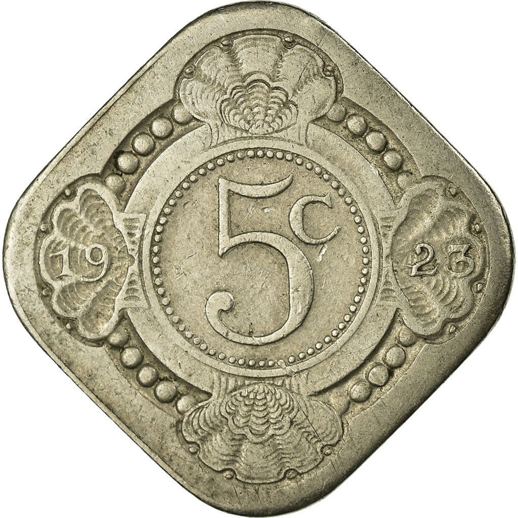 Coin, Netherlands, Wilhelmina I, 5 Cents, 1923, VF(30-35), Copper-nickel, KM:153