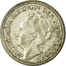 Coin, Netherlands, Wilhelmina I, 25 Cents, 1928, VF(30-35), Silver, KM:164