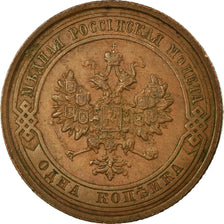 Moneda, Rusia, Nicholas II, Kopek, 1915, Saint-Petersburg, BC+, Cobre, KM:9.3
