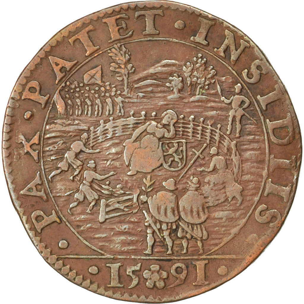 Netherlands, Spanish Netherlands, Token, AU(50-53), Copper, 29, Feuardent...
