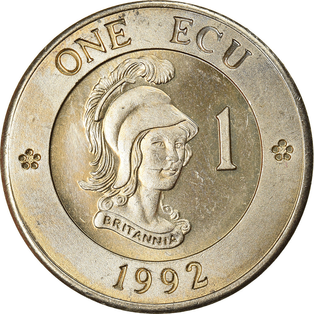United Kingdom, Medal, One Ecu Europa, Politics, Society, War, 1992, MS(63)