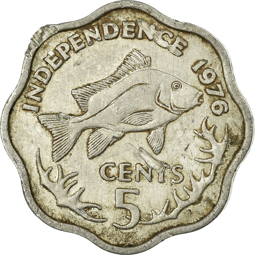 Coin, Seychelles, 5 Cents, 1976, British Royal Mint, VF(30-35), Aluminum, KM:22