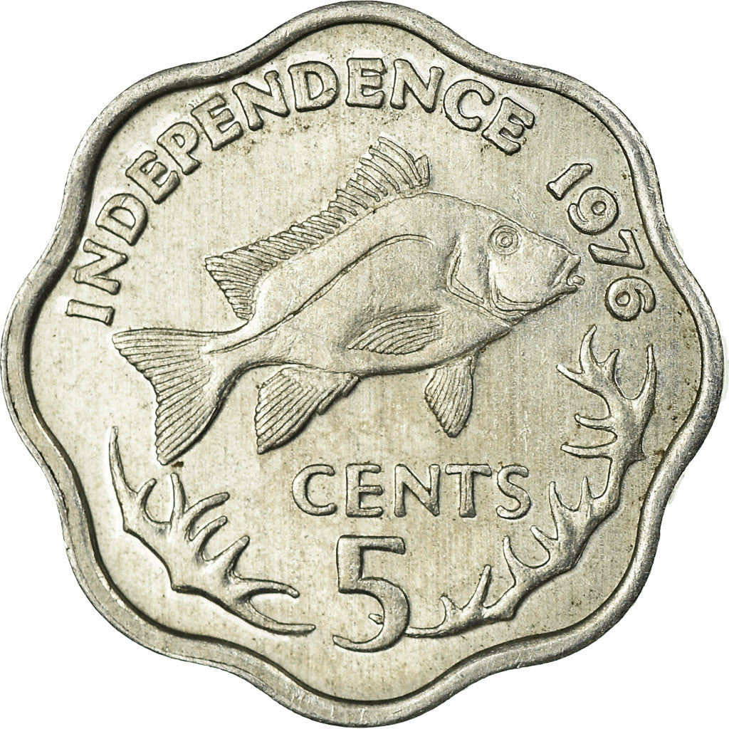 Coin, Seychelles, 5 Cents, 1976, British Royal Mint, EF(40-45), Aluminum, KM:22