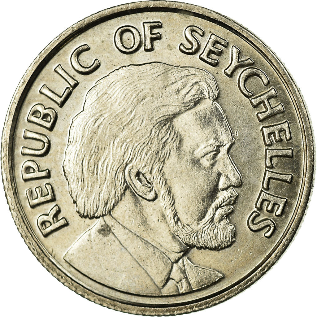 Coin, Seychelles, 25 Cents, 1976, British Royal Mint, EF(40-45), Copper-nickel