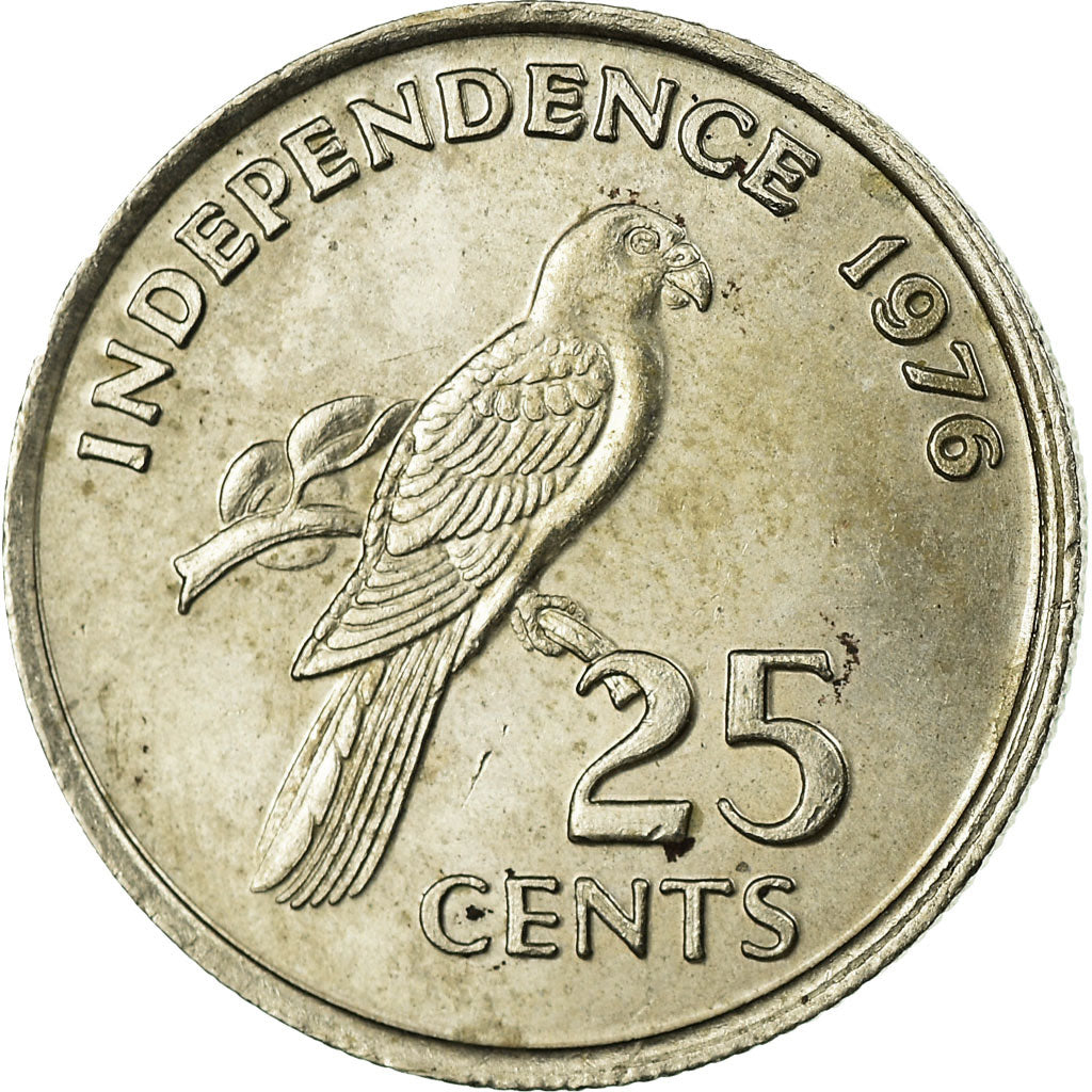 Monnaie, Seychelles, 25 Cents, 1976, British Royal Mint, TB+, Copper-nickel