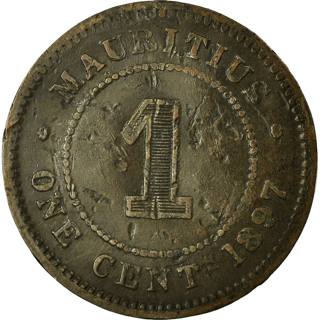 Moneta, Mauritius, Cent, 1897, VF(30-35), Bronze, KM:7