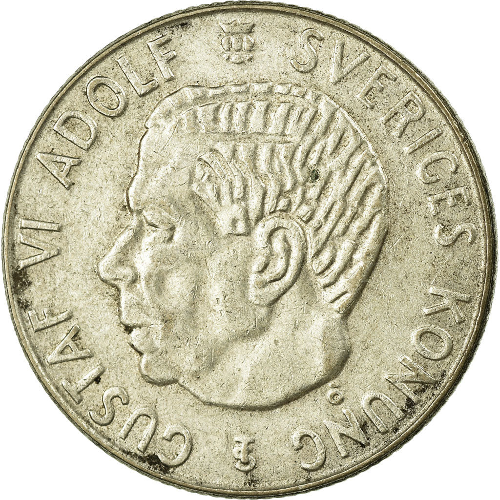 Coin, Sweden, Gustaf VI, Krona, 1956, VF(20-25), Silver, KM:826