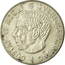 Coin, Sweden, Gustaf VI, Krona, 1956, VF(20-25), Silver, KM:826