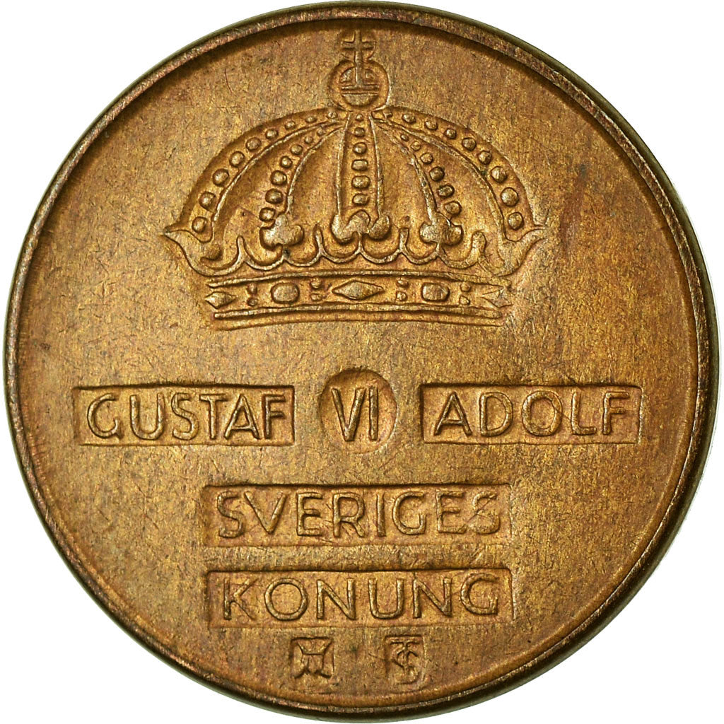 Moneta, Szwecja, Gustaf VI, Ore, 1960, VF(30-35), Bronze, KM:820