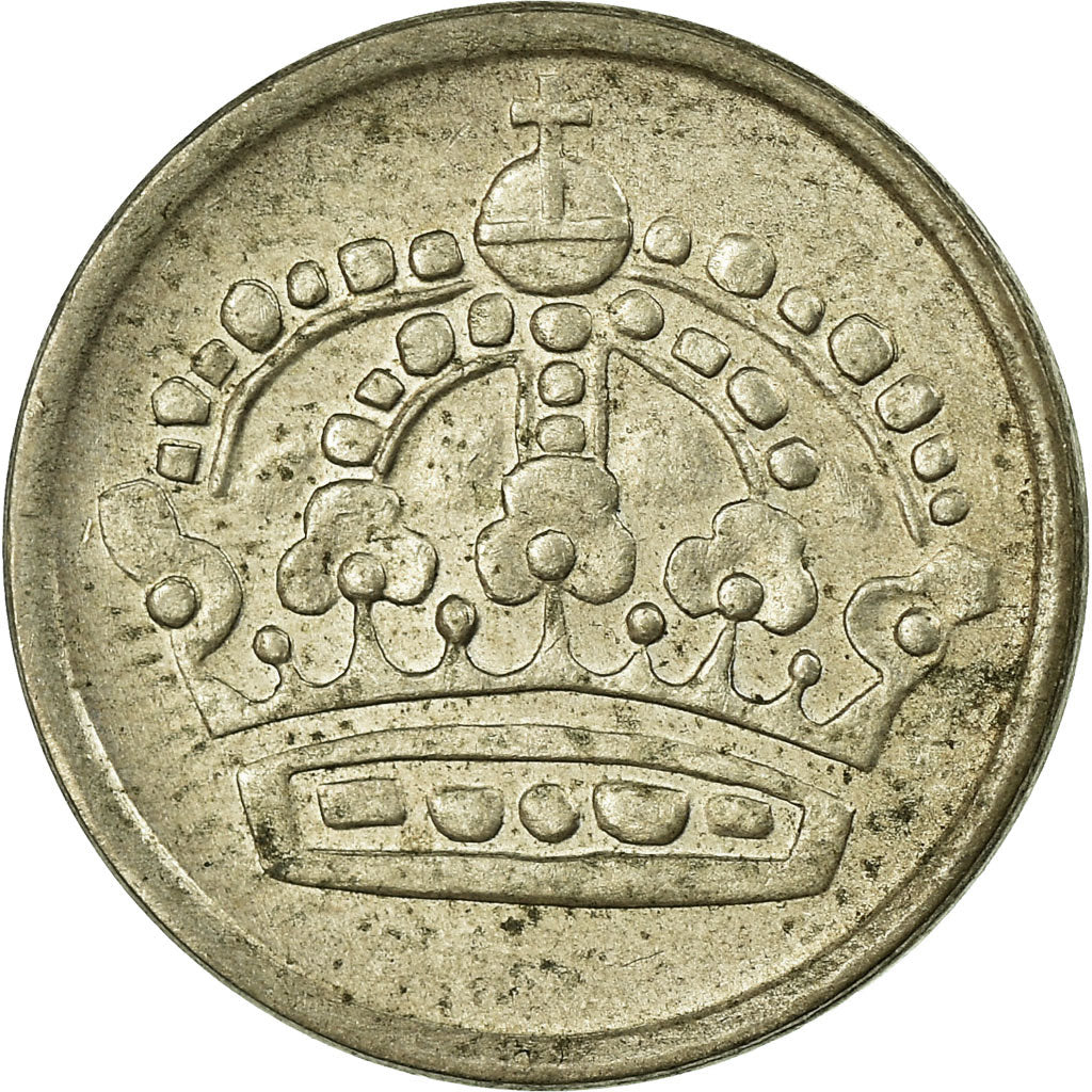 Coin, Sweden, Gustaf VI, 10 Öre, 1957, VF(30-35), Silver, KM:823