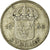 Coin, Sweden, Gustaf V, 25 Öre, 1936, VF(20-25), Silver, KM:785