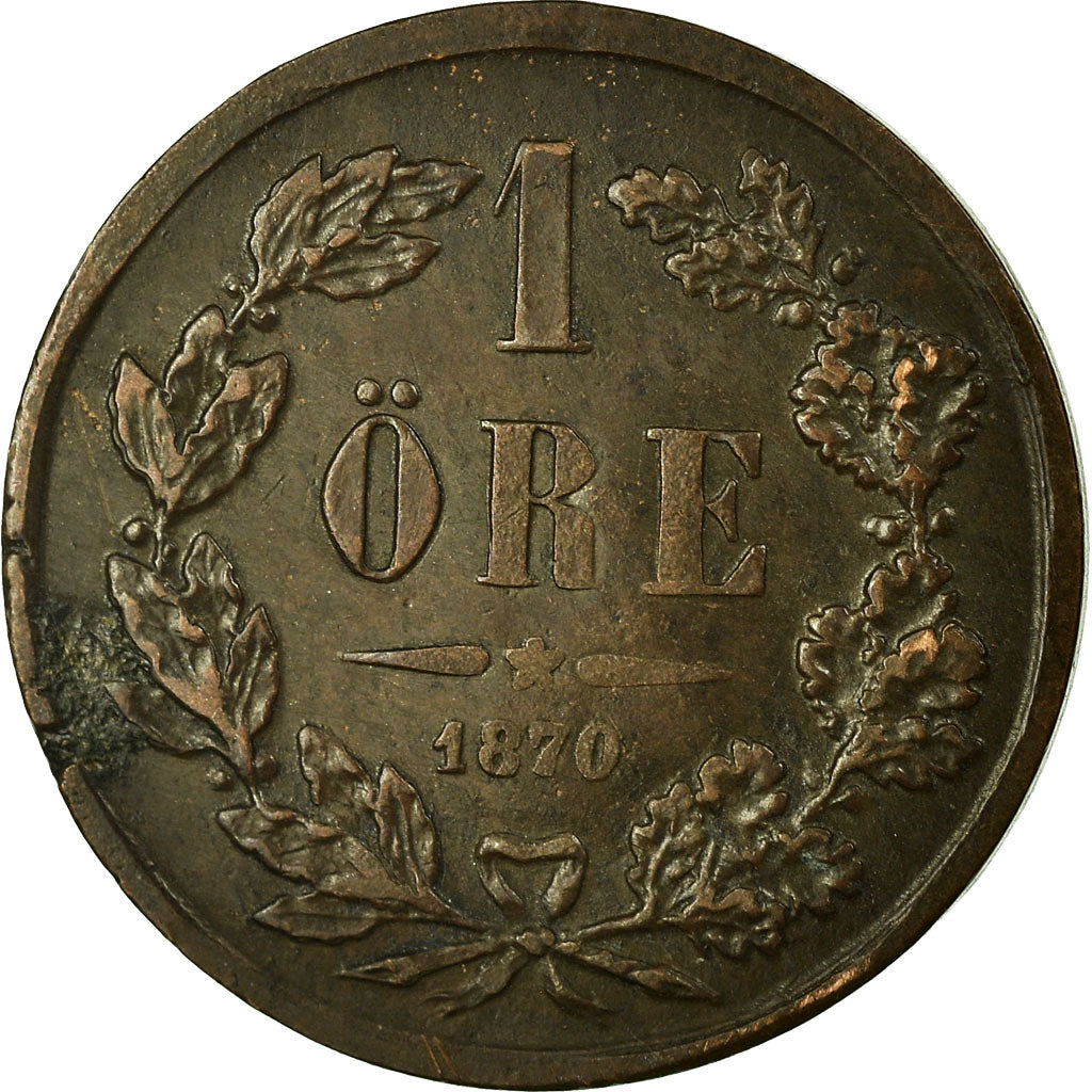 Coin, Sweden, Carl XV Adolf, Ore, 1870, VF(30-35), Bronze, KM:705