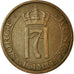 Coin, Norway, Haakon VII, 2 Öre, 1933, VF(30-35), Bronze, KM:371