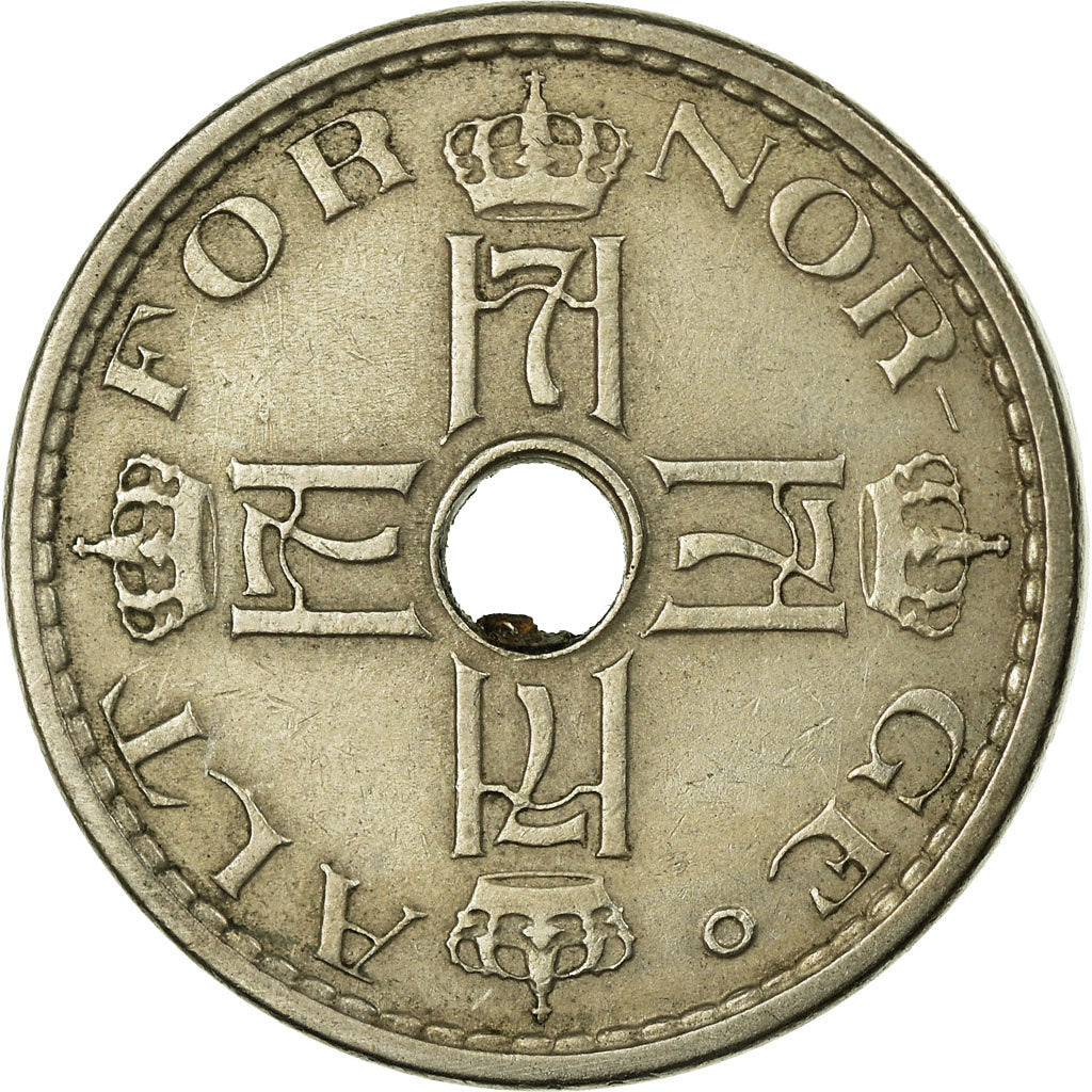 Moneta, Norvegia, Haakon VII, 50 Öre, 1941, MB+, Rame-nichel, KM:386