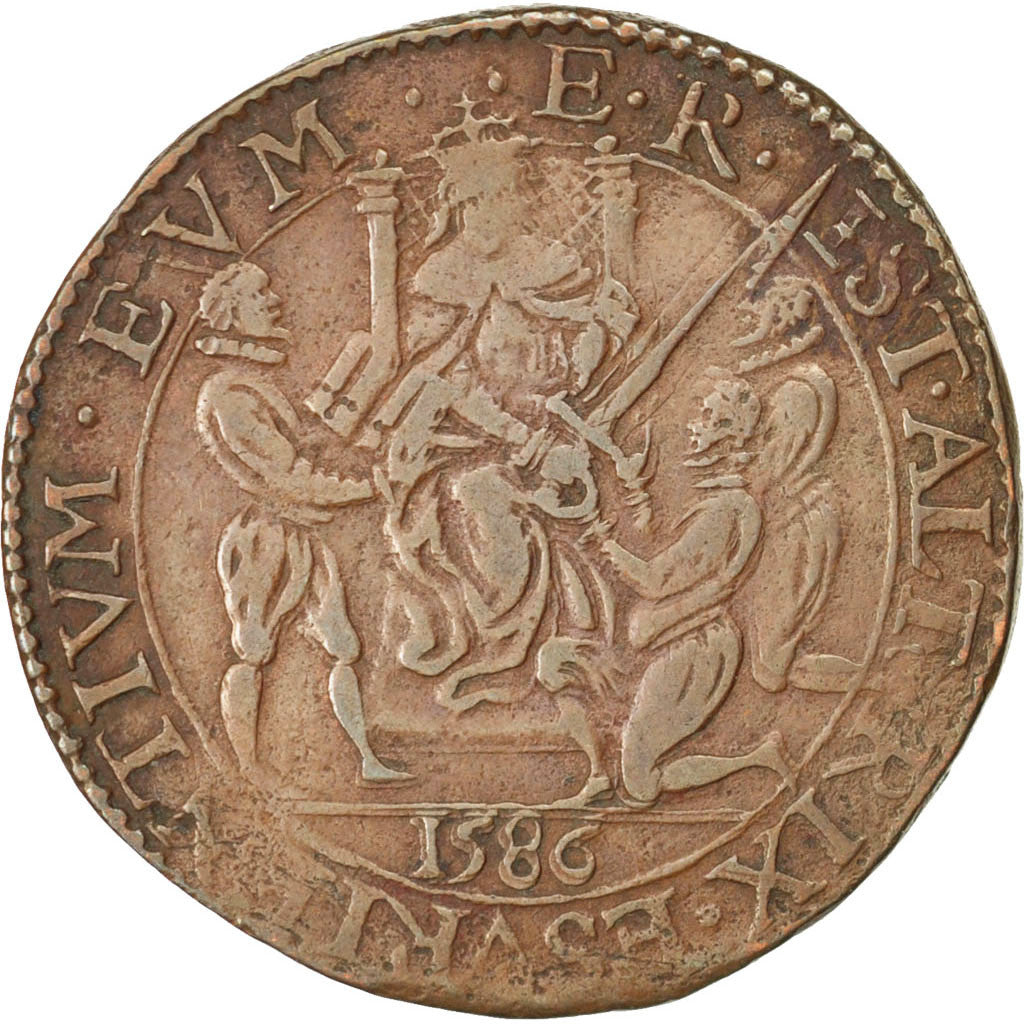 United Kingdom , Token, Great-Britain, 1586, EF(40-45), Copper, Feuardent:13822