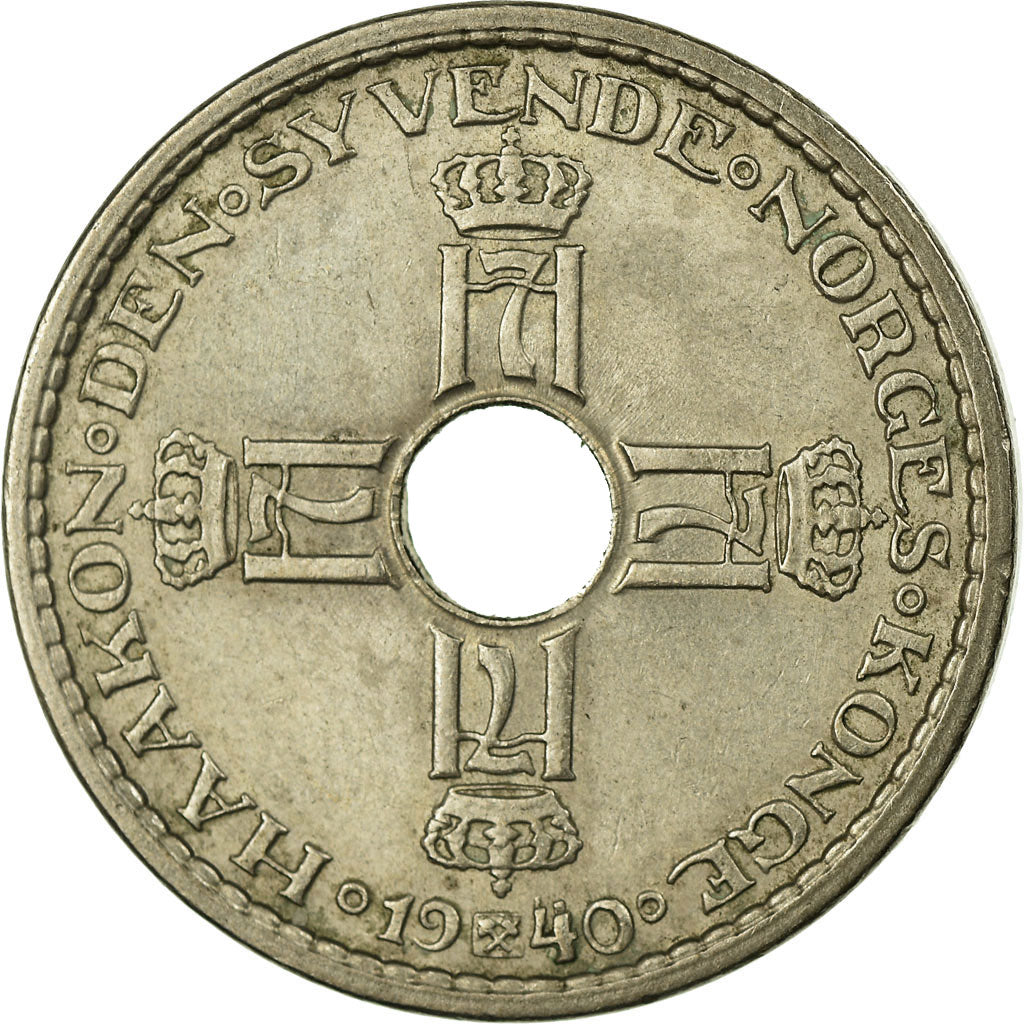 Monnaie, Norvège, Haakon VII, Krone, 1940, TB+, Copper-nickel, KM:385