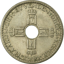 Monnaie, Norvège, Haakon VII, Krone, 1940, TB+, Copper-nickel, KM:385