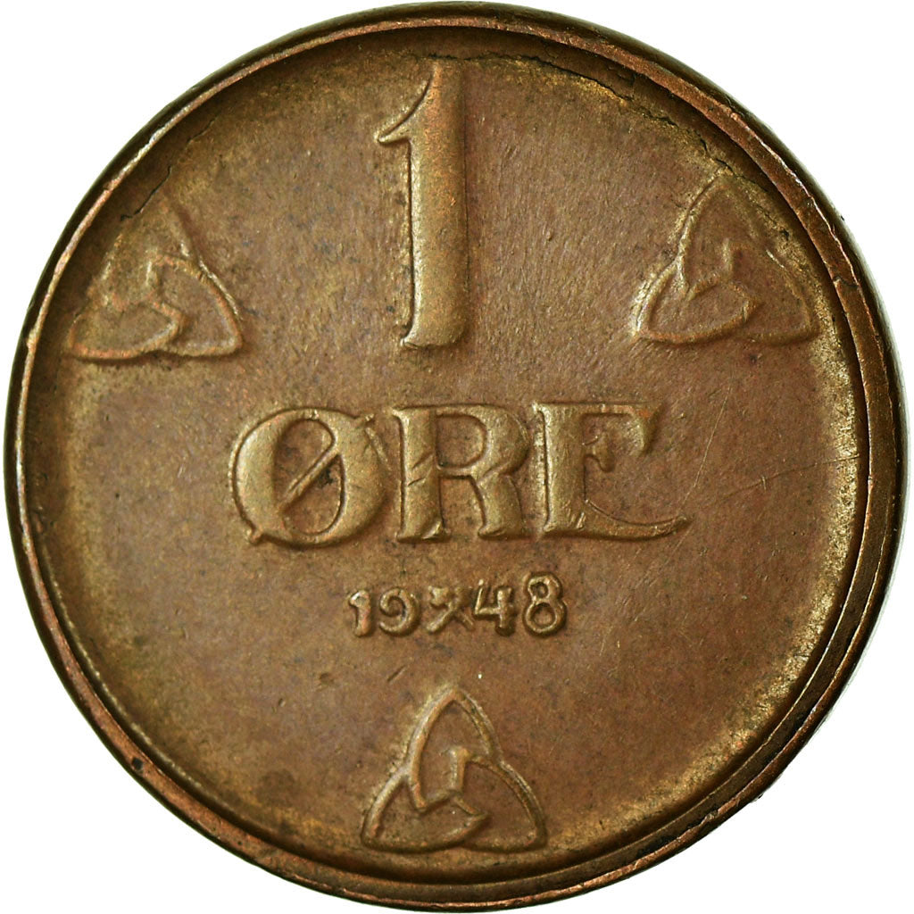Coin, Norway, Haakon VII, Ore, 1948, VF(30-35), Bronze, KM:367