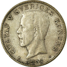 Coin, Sweden, Gustaf V, Krona, 1932, VF(30-35), Silver, KM:786.2