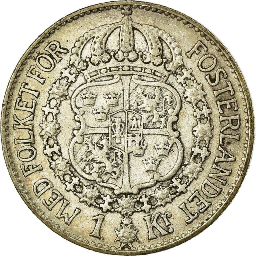 Coin, Sweden, Gustaf V, Krona, 1932, VF(30-35), Silver, KM:786.2