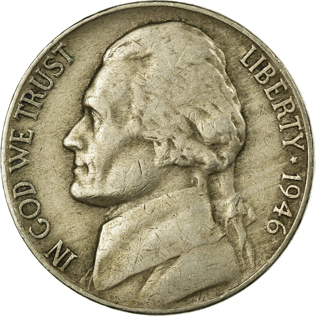 Munten, Verenigde Staten, Jefferson Nickel, 5 Cents, 1946, U.S. Mint