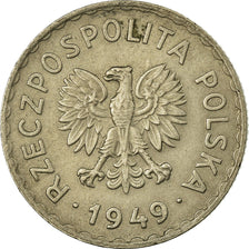 Coin, Poland, Zloty, 1949, Kremnica, VF(30-35), Copper-nickel, KM:45