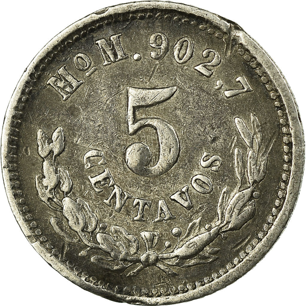 Monnaie, Mexique, 5 Centavos, 1891, Mexico City, TB, Argent, KM:398.7