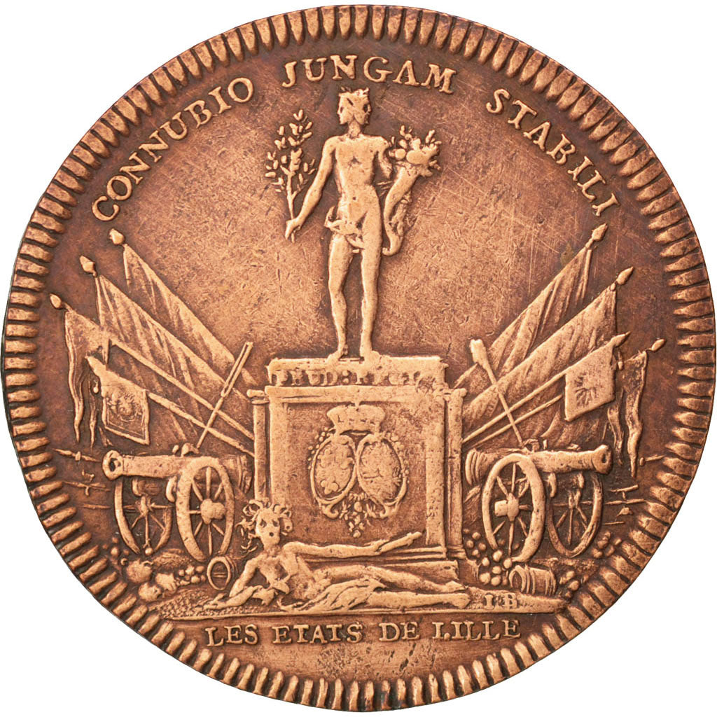 France, Royal, Token, AU(50-53), Copper, 33, Feuardent #7236, 10.00