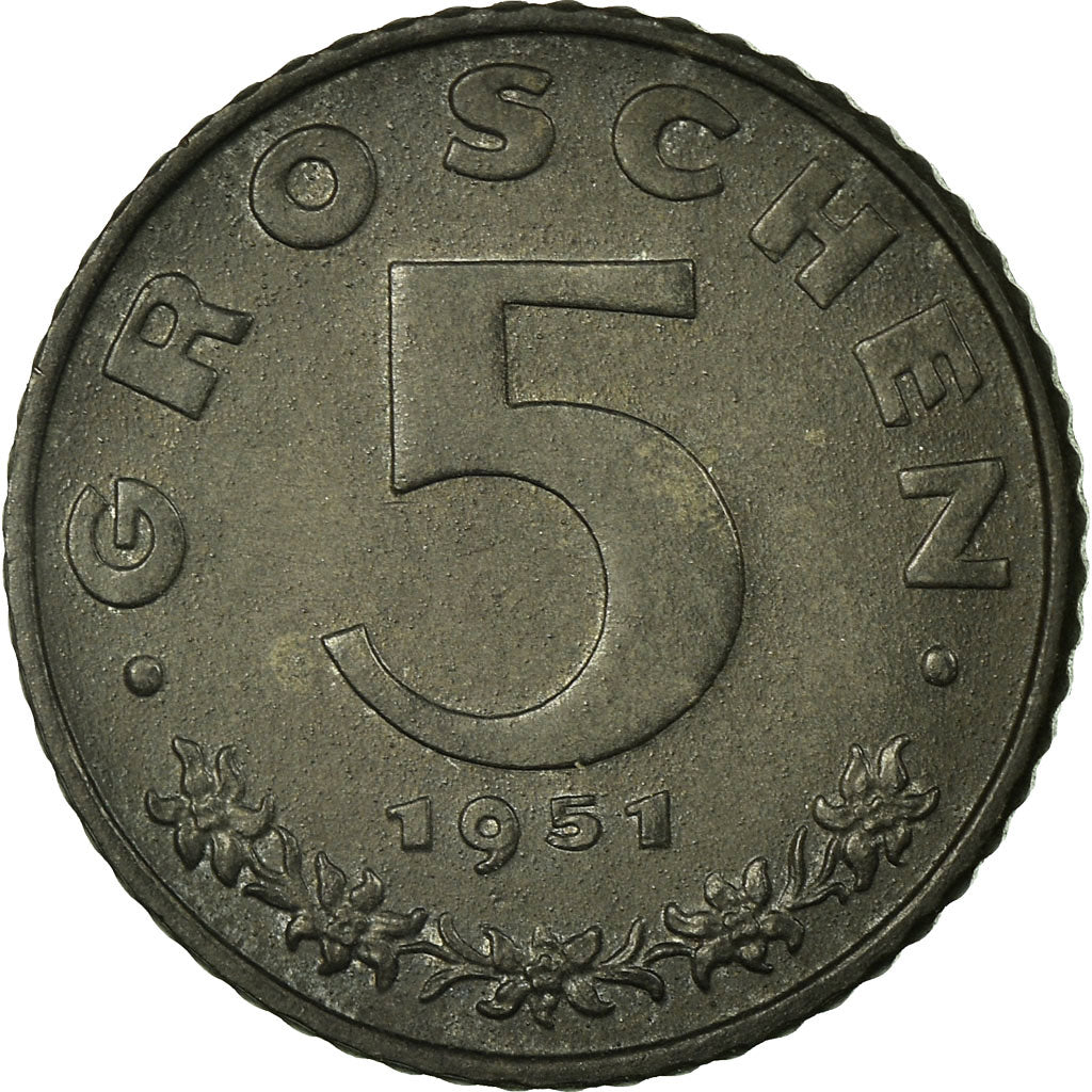 Coin, Austria, 5 Groschen, 1951, VF(30-35), Zinc, KM:2875