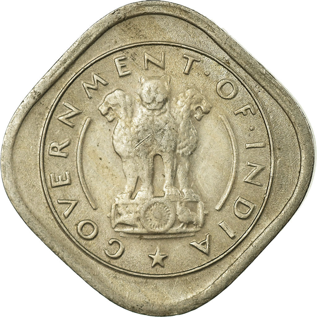 Moneta, REPUBBLICA DELL’INDIA, 1/2 Anna, 1955, MB+, Rame-nichel, KM:2.2