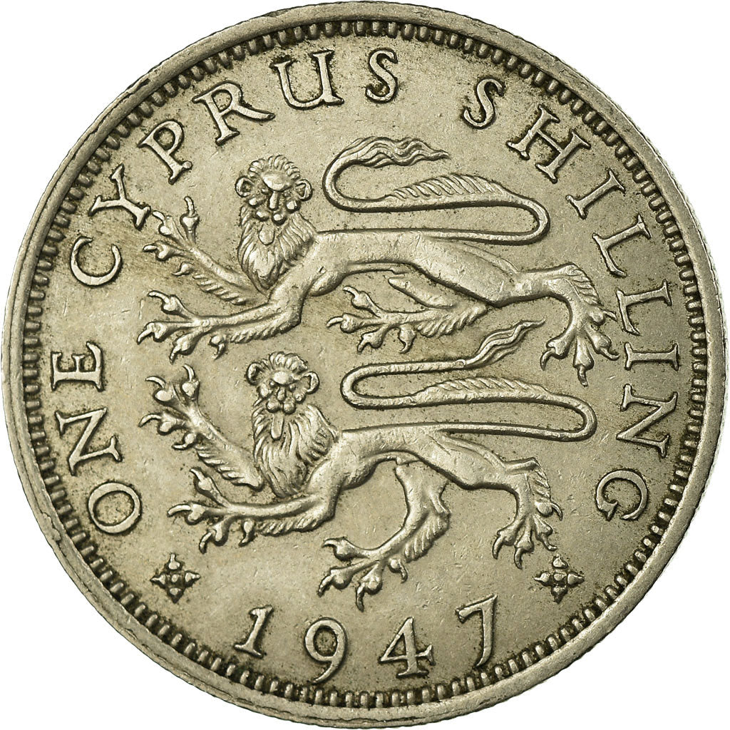 Coin, Cyprus, Shilling, 1947, VF(30-35), Copper-nickel, KM:27