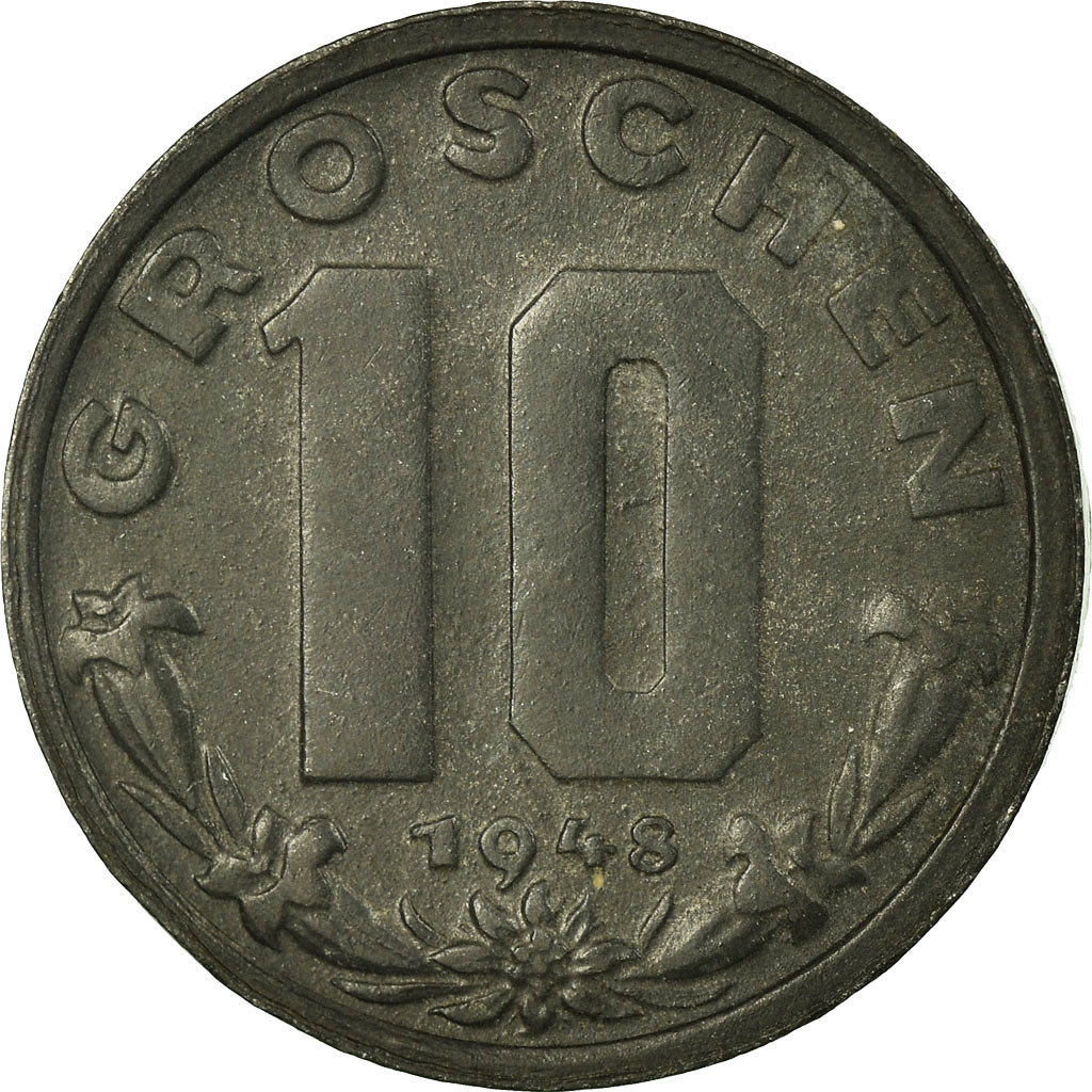 Monnaie, Autriche, 10 Groschen, 1948, TB+, Zinc, KM:2874