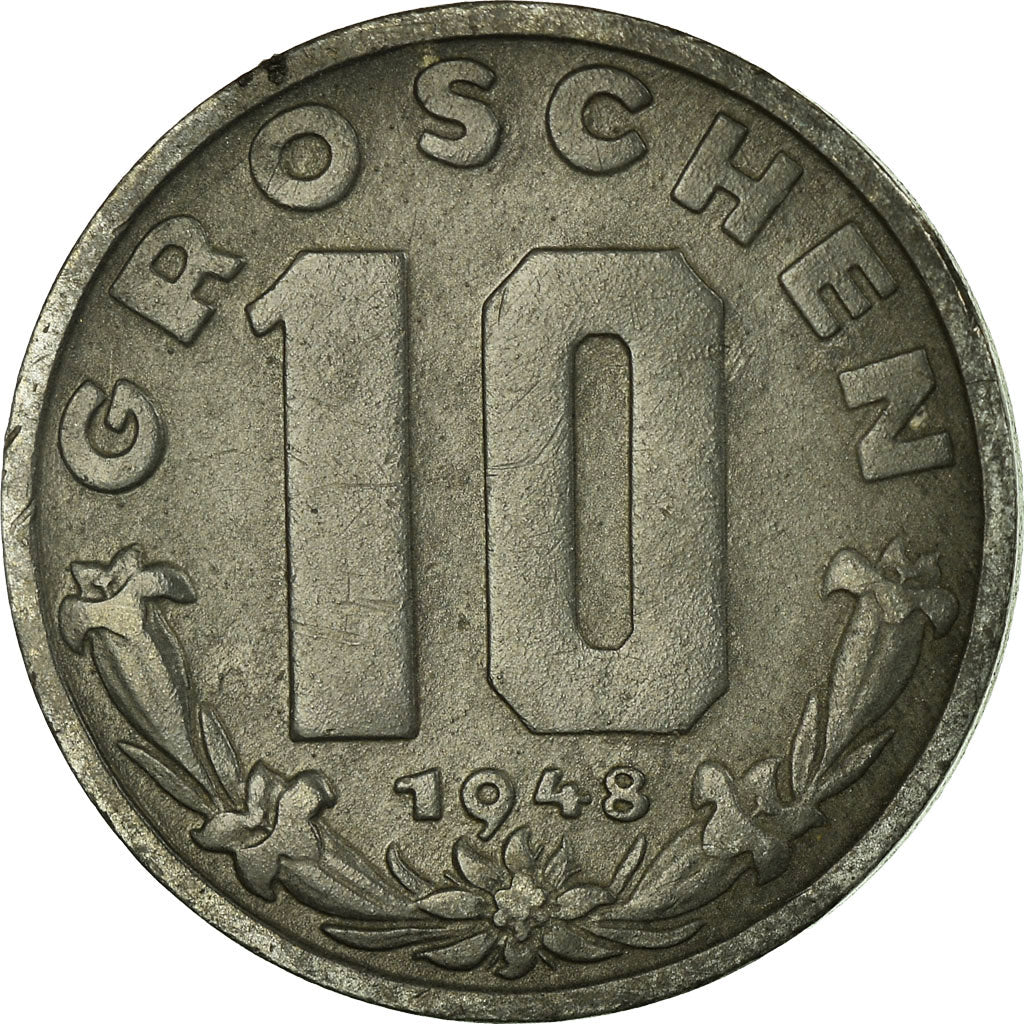 Münze, Österreich, 10 Groschen, 1948, SS, Zinc, KM:2874